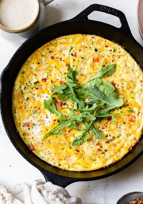 Caramelized Onions, Peppers & Zuccini Fritatta